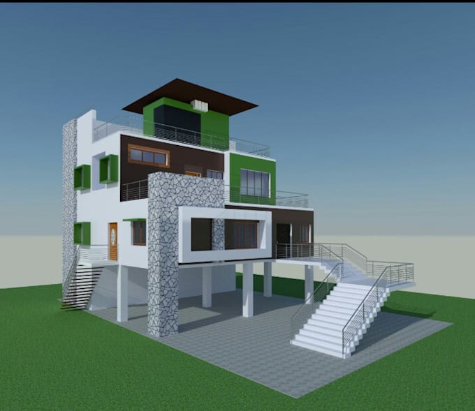 redraw 3d architectural, blueprint autocad