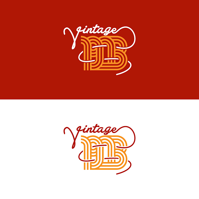design a vintage typography or calligraphy logo for you