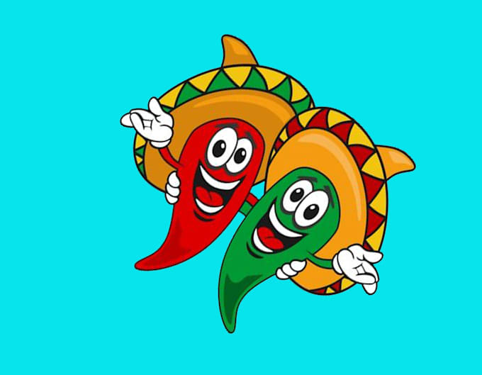 make eye catching mexican food logo design without any copyright concept