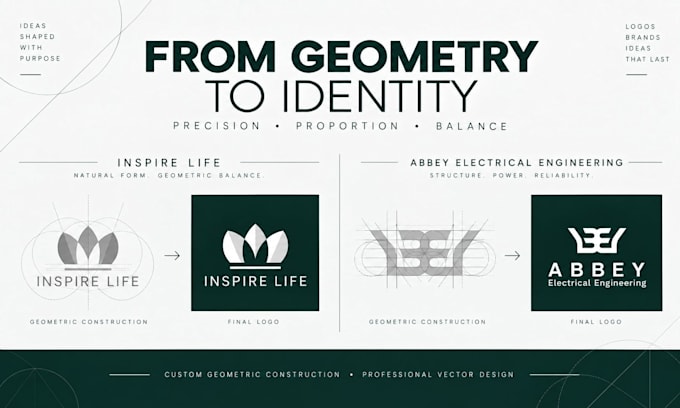 design a geometric golden ratio or symmetrical logo