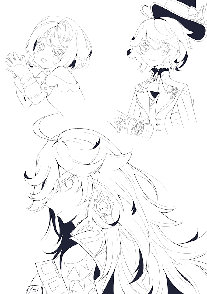 draw genshin lmpact character for you