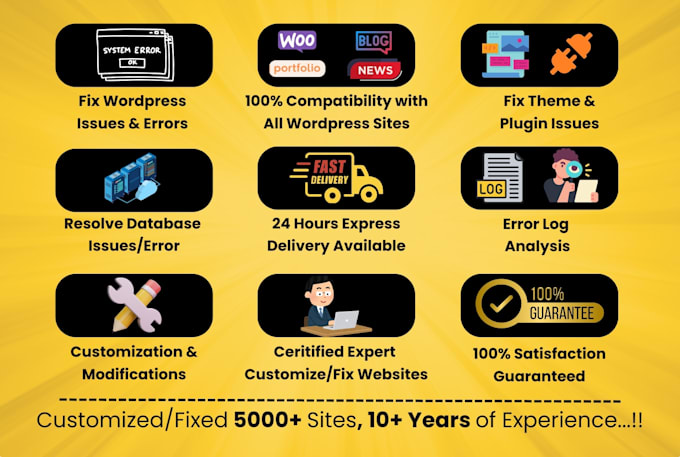 fix any wordpress error and issue in 24 hours