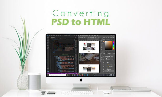 convert psd or figma file to html