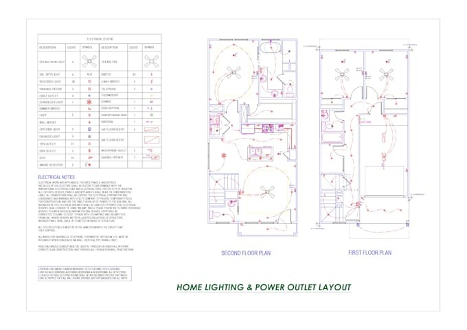 make your electrical plan from pdf plan