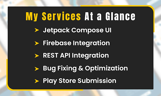 develop android apps with java, kotlin, firebase, apis