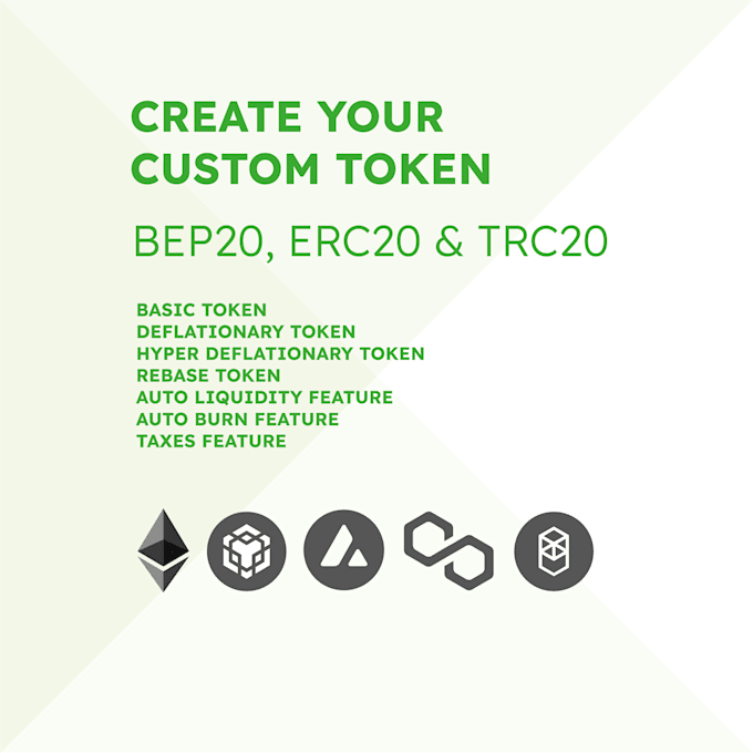 create a custom erc20 and bep20 token or smart contract