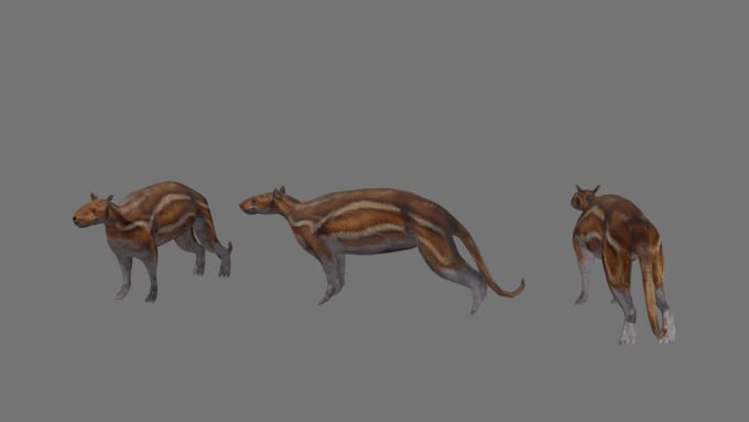make a low poly 3d creature base on your reference