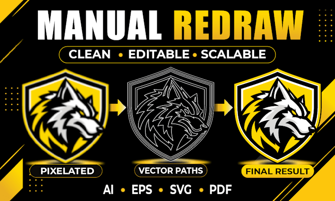 vectorize, redraw and recreate your logo as clean vector artwork