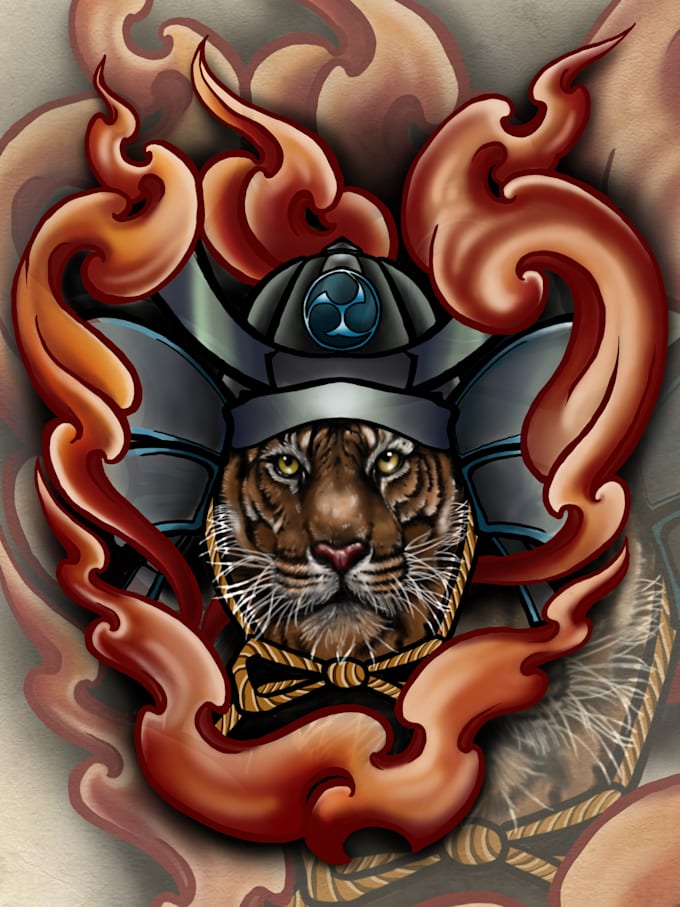 custom drawing your traditional japanese tattoo design