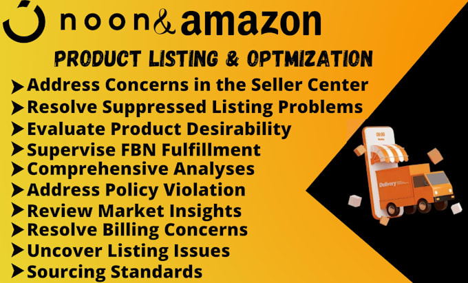 do noon and amazon listing creation and optimization