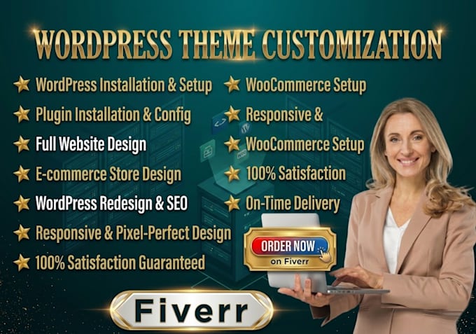 wordpress theme customization redesign website development