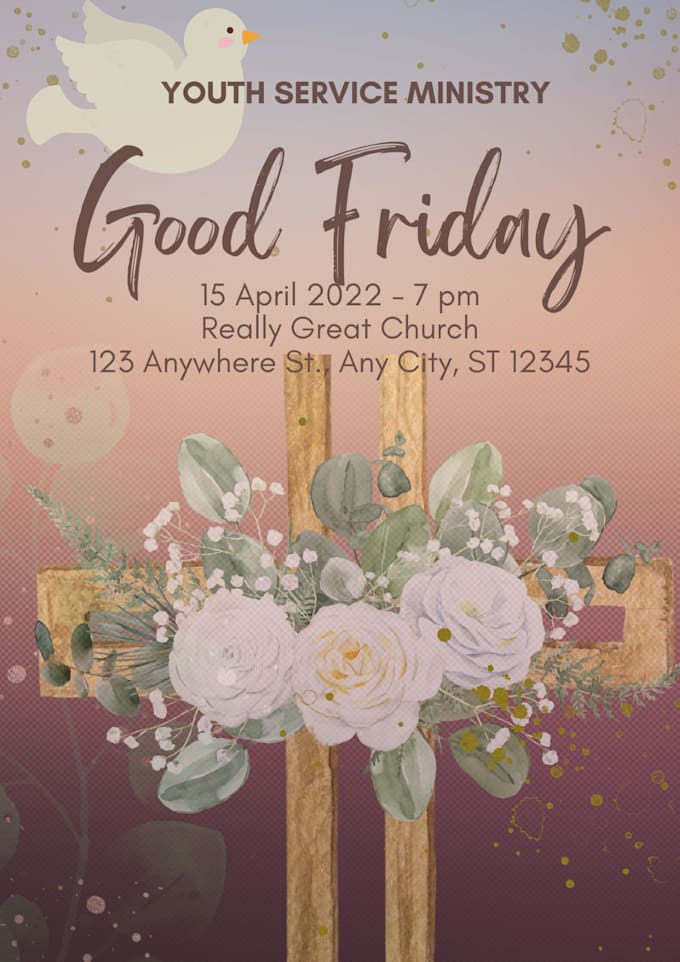 design funeral flyer, church flyer quickly