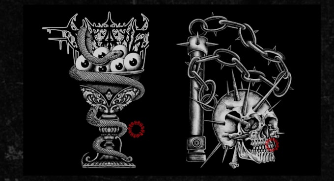 create awesome dark, horror, underground art illustration