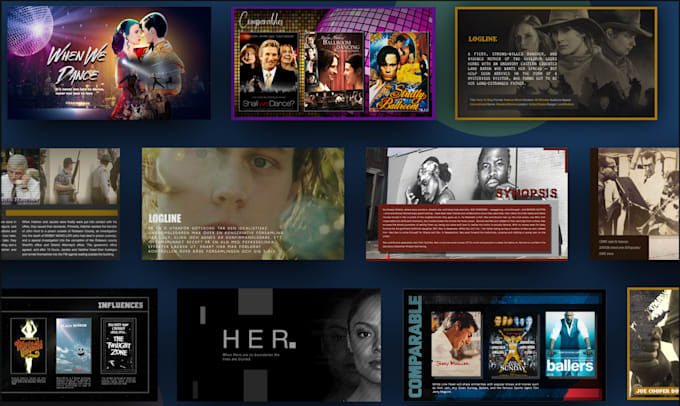 design your movie or TV series pitch deck