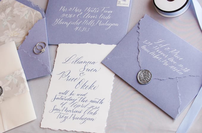 The Beauty of Calligraphy on Wedding Envelopes — AC Letters Calligraphy