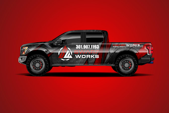 make awesome car wrap design or vehicle wrap