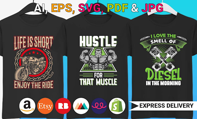 do custom typography t shirt and graphic t shirt design