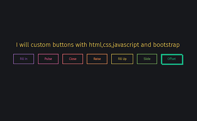 Create custom buttons with html,css,javascript and bootstrap by Hamza ...