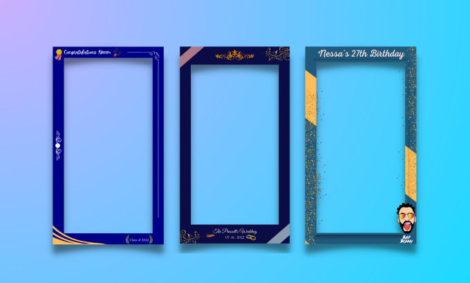 design custom 360 photo booth template overlays