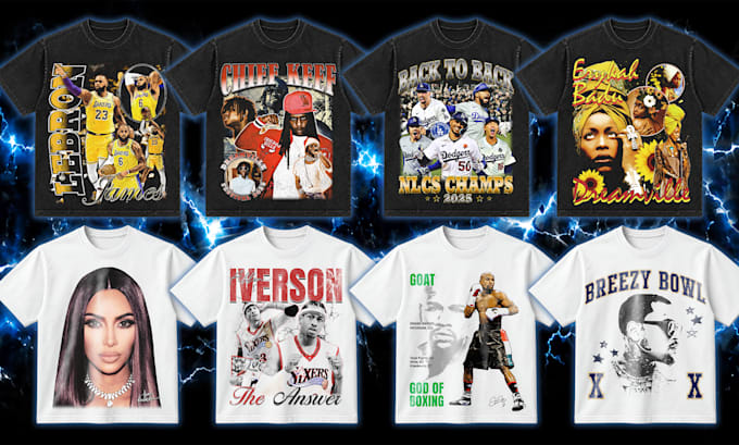 do custom bootleg rap tee designs, 90s bootleg shirt design