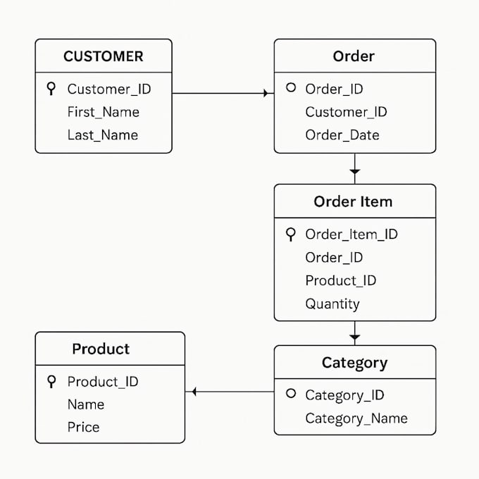 design and manage a relational database schema and er diagram