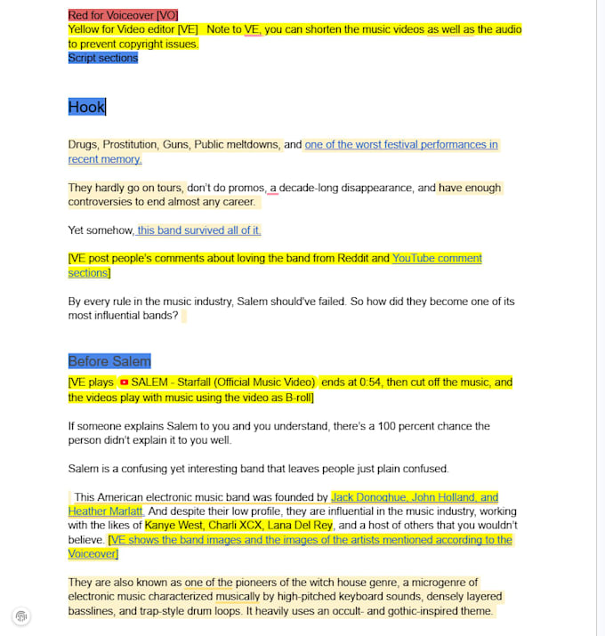 provide a fully 100 human written script for you no ai