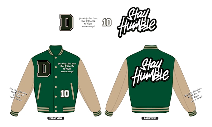 make dream varsity jacket clothing streetwear brand design