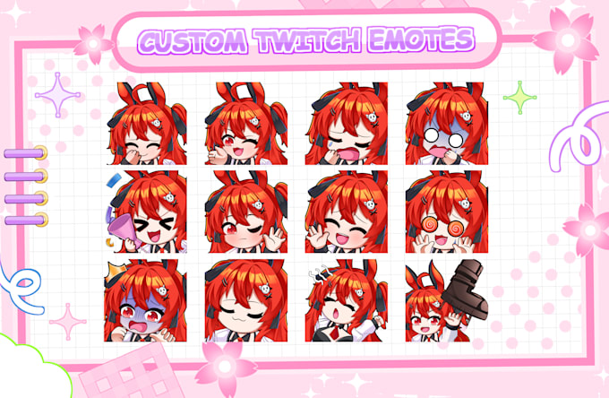 draw cute twitch emotes, animated emotes and sub badges