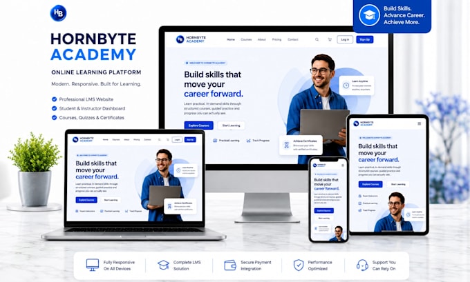 create lms e learning website like udemy