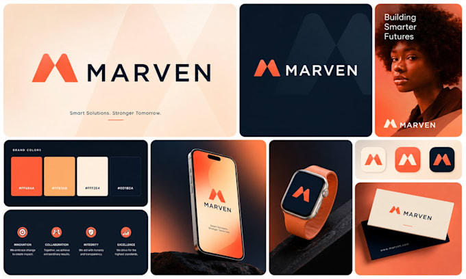 design a professional logo with branding mockups