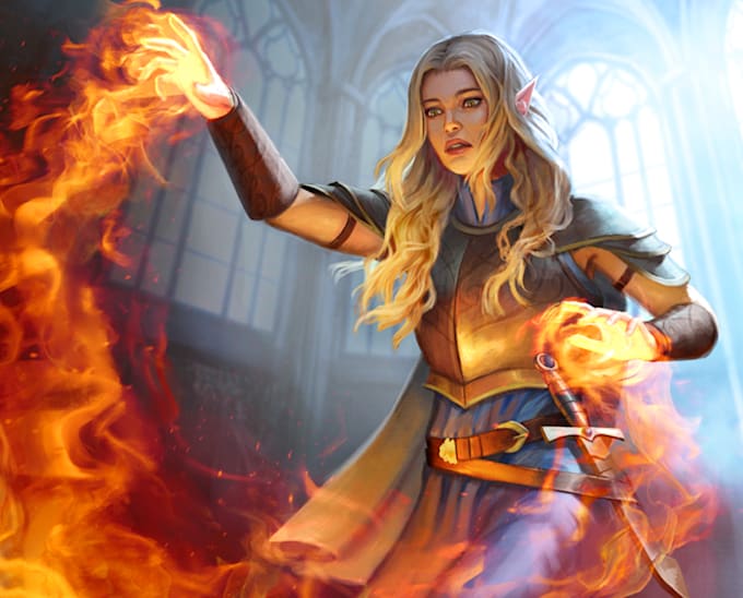 create original dd or dnd character illustration