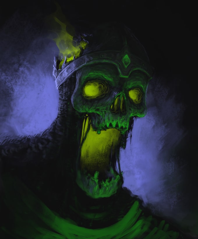 paint eerie skull portraits
