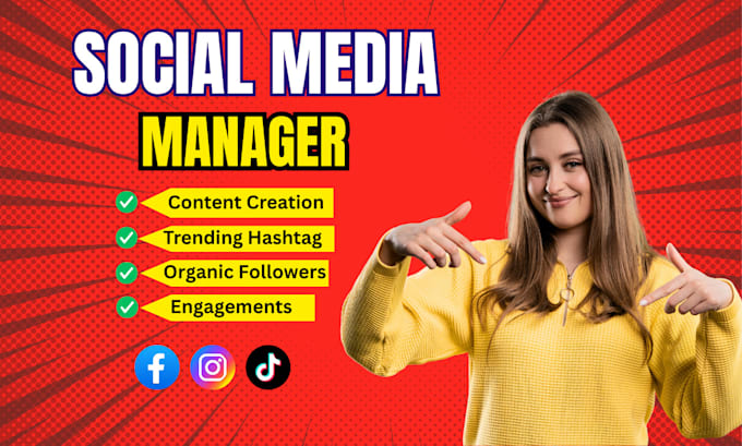 social media marketing manager and content creator