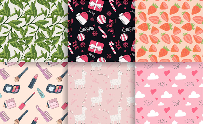 Create vector seamless pattern design for ready to print by ...