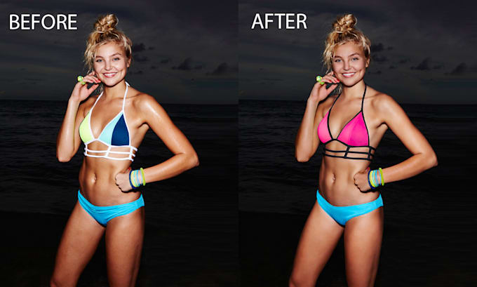 do color correction, color change, pattern change etc