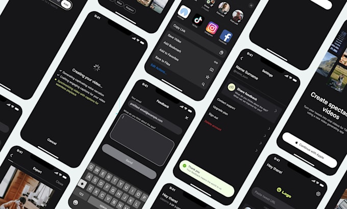 create a modern ios app UI UX in figma