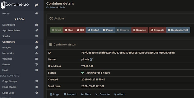 install pi hole , portainer , rpi , on nas or vps or selfhosted