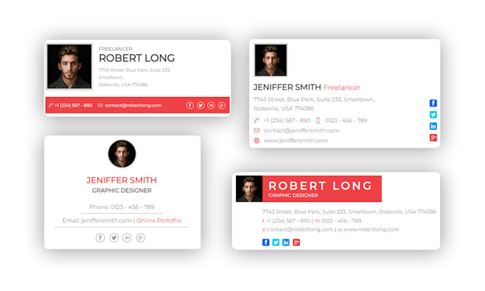design HTML email signature or clickable email signature