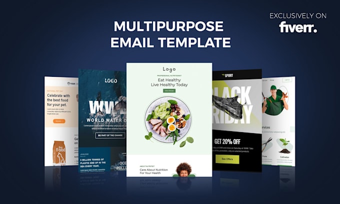 design responsive email newsletter template for email marketing
