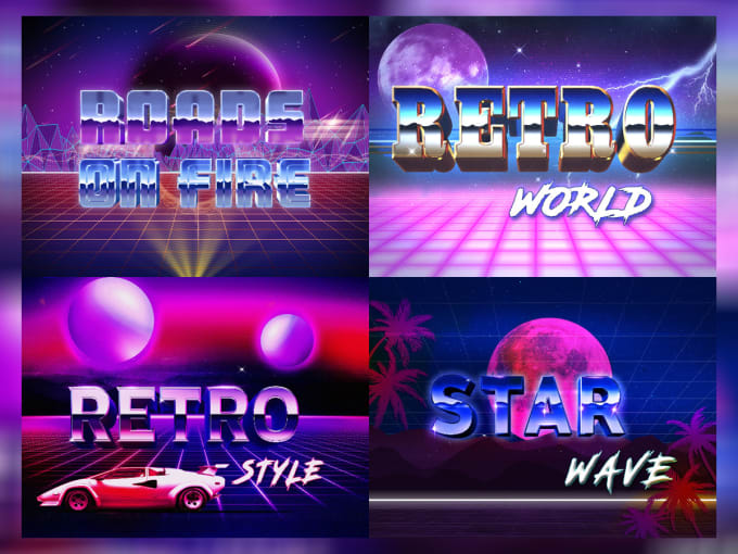 Create a neon 80s retro vhs cinematic movie style 80s logo by Retro_pro ...