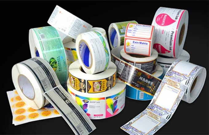 labels on custom roll premium gloss waterproof