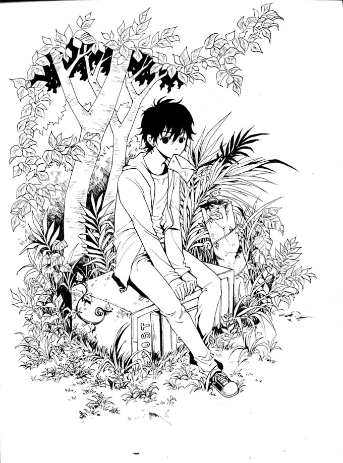 draw digital illustration in manga style
