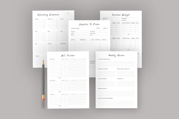 prientable digital journal or planner