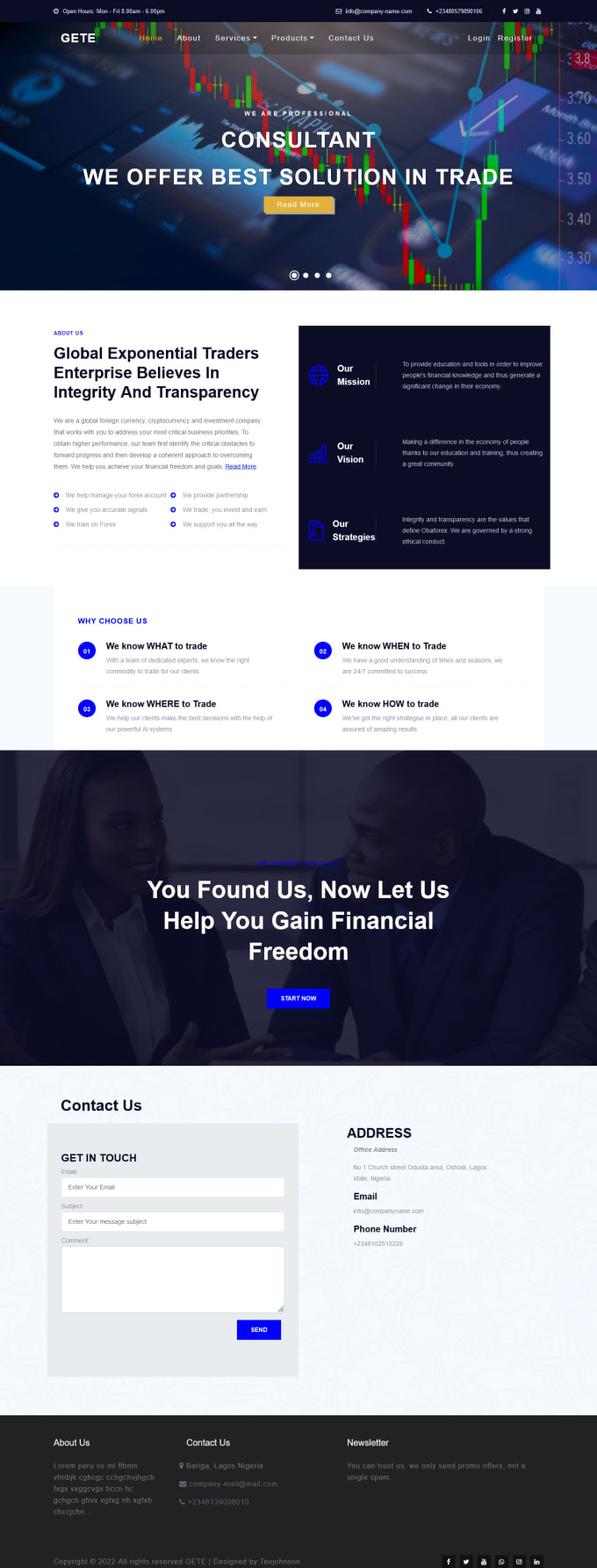 develop a professional and modern website using php and mysql database