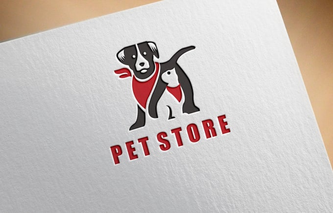 design pet, dog, cat, animal and veterinary clinic logo