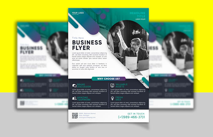 design professional real estate business corporate event food church flyer