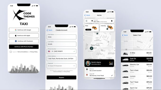 develop online bus booking app,cab booking app, taxi booking app