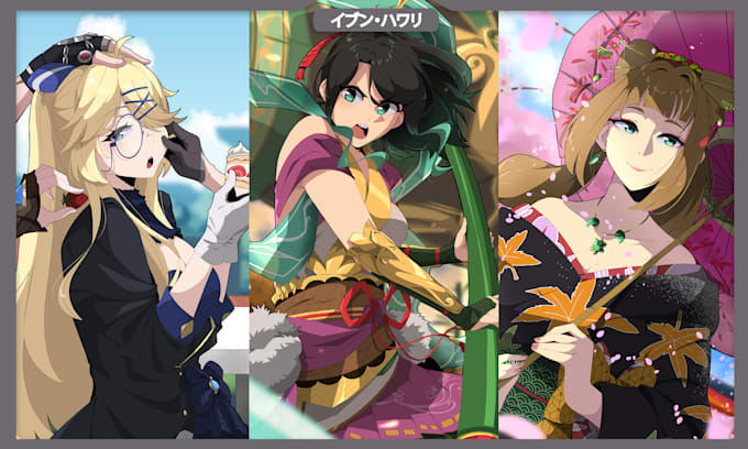 draw anime illustration, original character or fanart