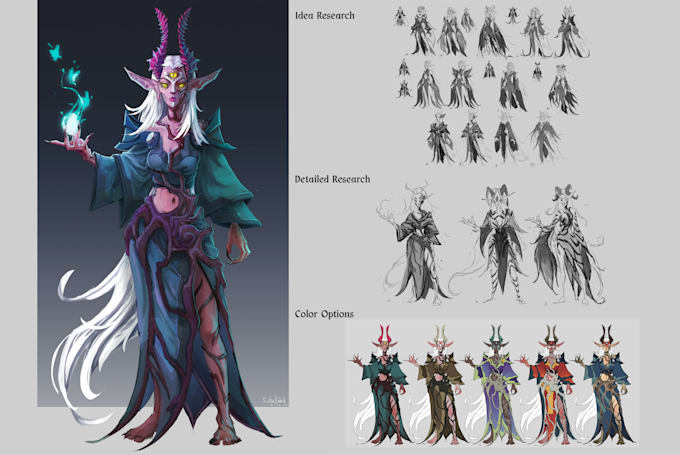 do character design for game, dnd, book or tabletop