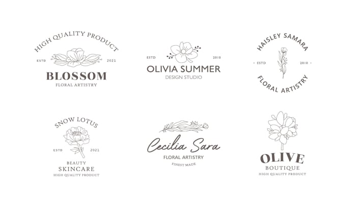 create minimalist  hand drawn botanical logo